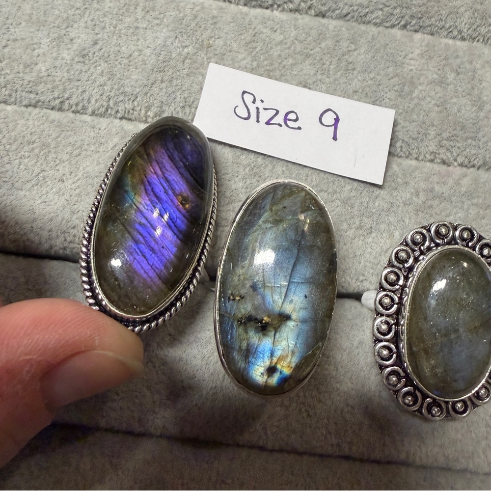 Sizes 9-11 Labradorite Rings - Picture 4 of 9